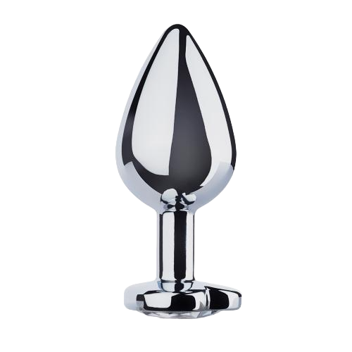 Metall-Analplug mit Herz – silberfarben