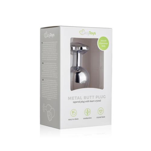 Metall-Analplug mit Herz – silberfarben