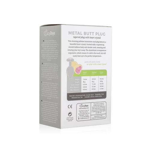 Metall-Analplug mit Herz – silberfarben