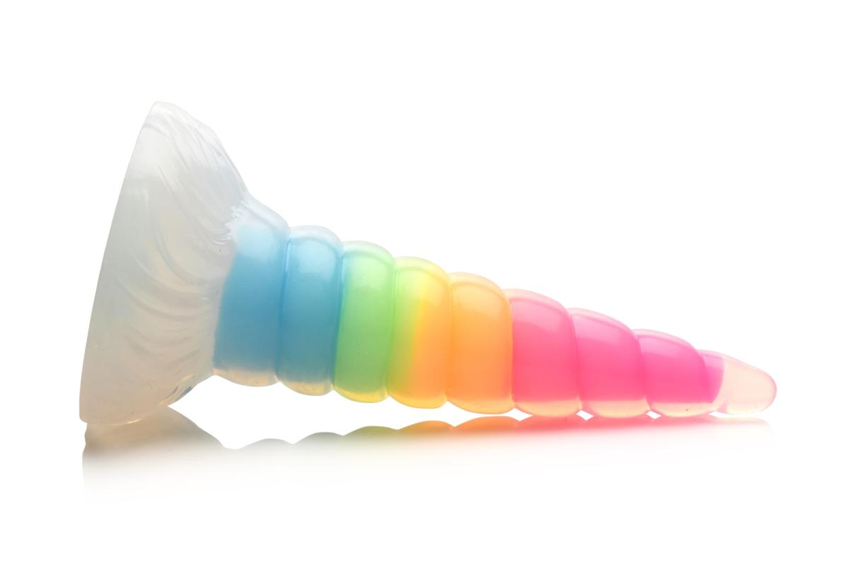 XR Brands - Luminescent Rainbow Silicone Dildo