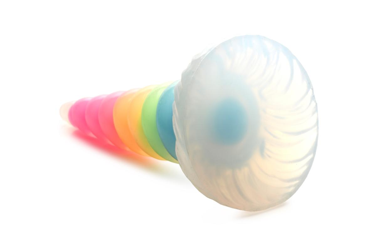 XR Brands - Luminescent Rainbow Silicone Dildo