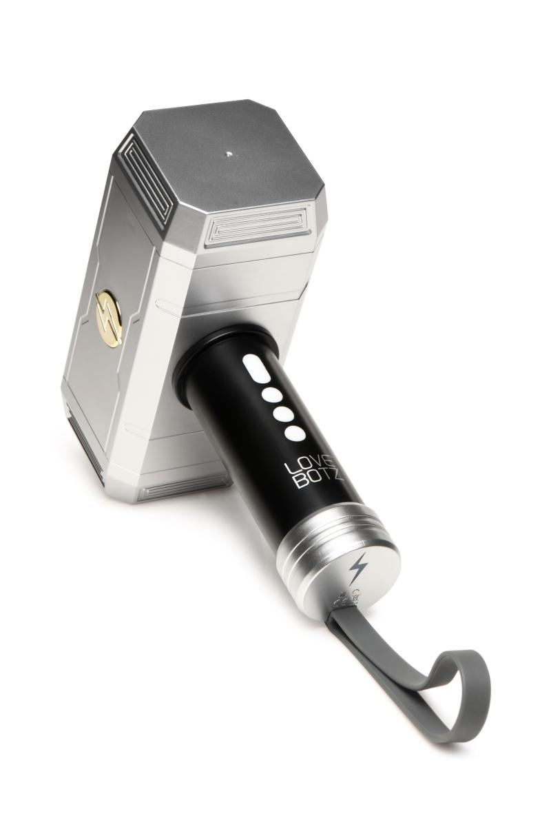 XR Brands – Thunder Stroker Saugmasturbator – Silber und Schwarz