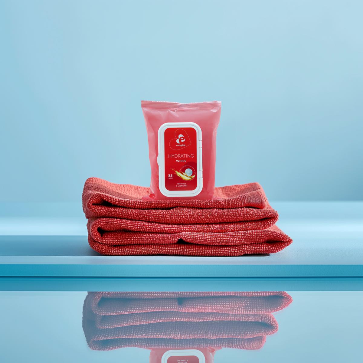 EasyGlide Feuchtigkeitstücher mit Gleitmitteln und Ölen