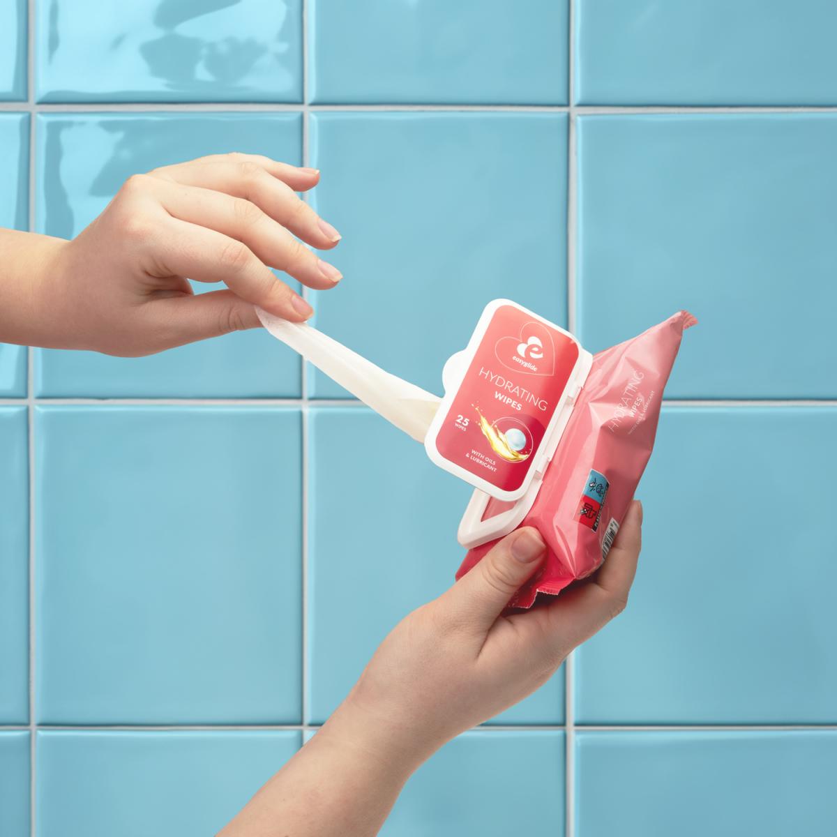 EasyGlide Feuchtigkeitstücher mit Gleitmitteln und Ölen